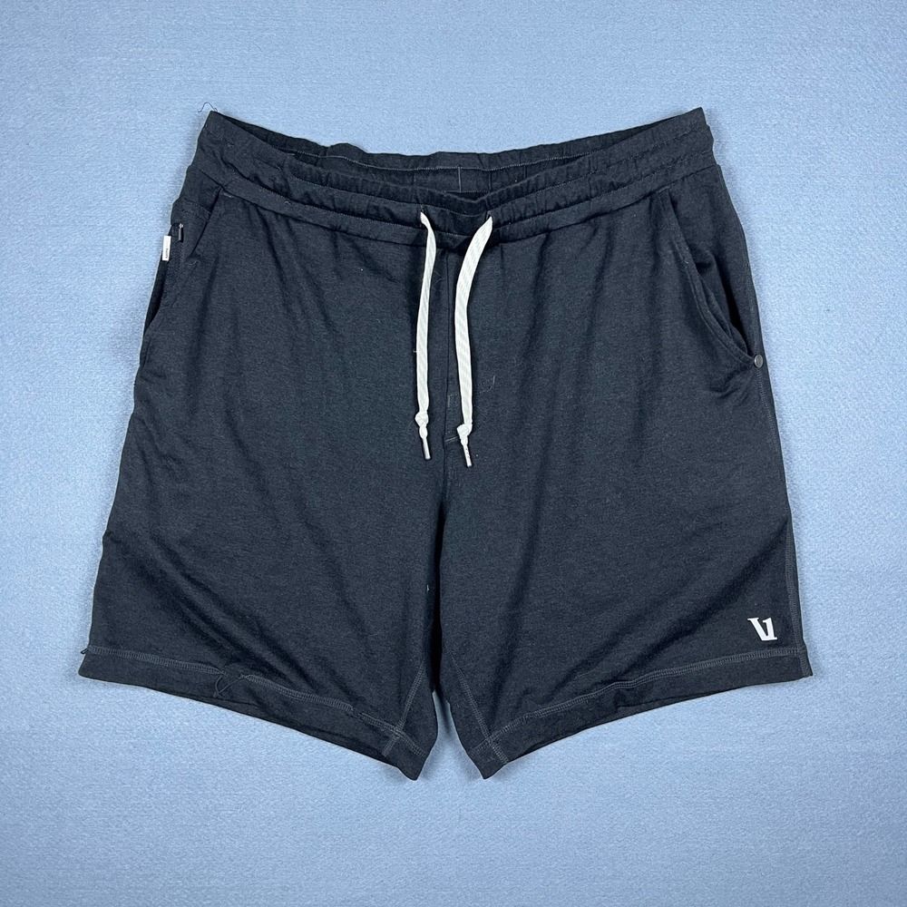 Vuori Ponto Performance Shorts Mens S? Black Heather 7" Inseam See Measurements